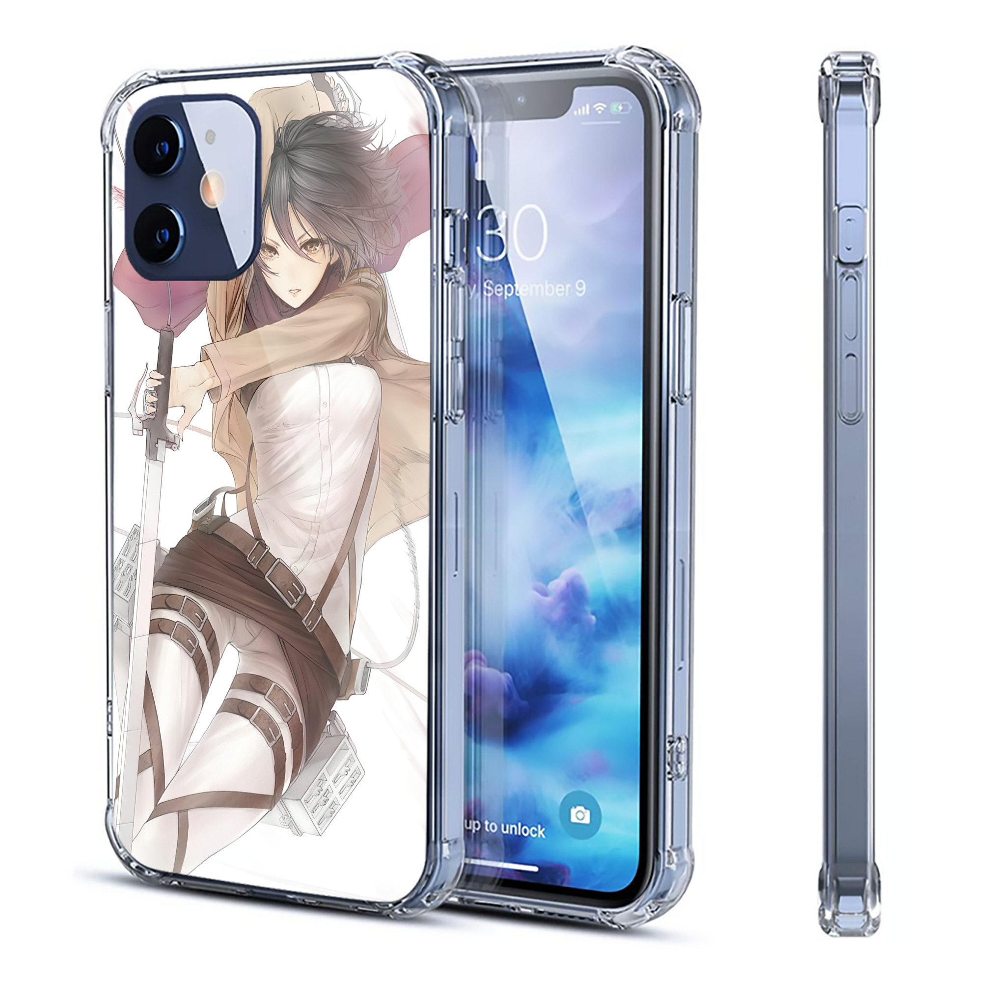 （画像用） 進撃の巨人 Attack on Titan 【iPhone 12シリーズ対応】透明スマホケース（クリアソフトケース）